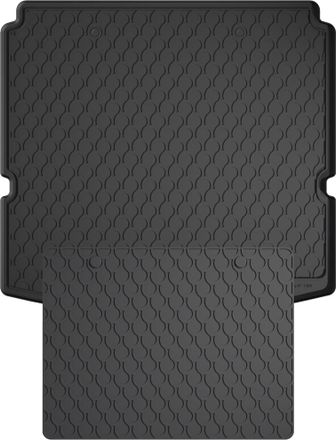 Резиновые коврики в багажник Gledring для Ford Galaxy (mkIII) 2015-2023 (7 мест)(багажник с защитой)