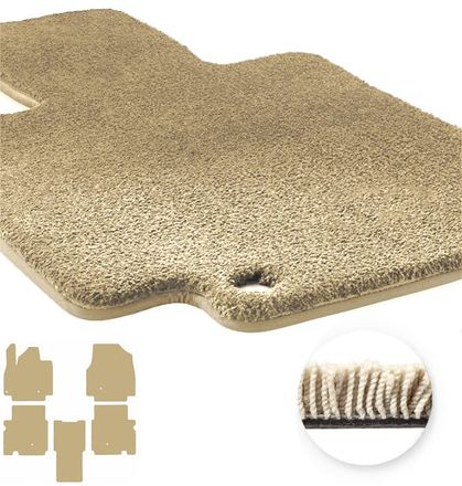 Двухслойные коврики Sotra Magnum Beige для Kia EV9 (mkI) 2023→ (1-2 ряд)