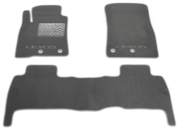 Двухслойные коврики Sotra Premium Grey для Lexus LX (mkIII)(J200)(1-2 ряд) 2012-2016