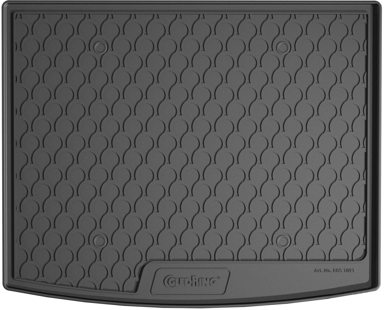 Резиновый коврик в багажник Gledring для Forthing T5 Evo (mkI) 2020→ (бензин/гибрид/электро)(багажник) - Фото 1